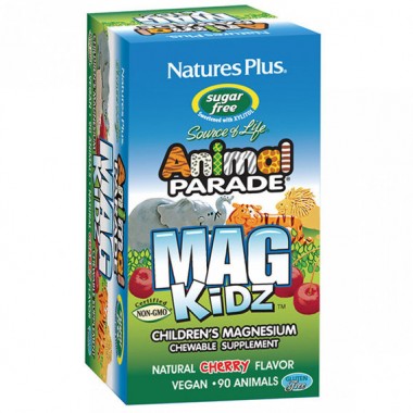 Микроэлемент Магний Nature's Plus Animal Parade, Mag Kidz Sugar Free 90 Chewable Tabs Natural Cherry Flavor