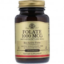 Фолиевая кислота Solgar Folate 1000 mcg (as Metafolin) 120 Tabs