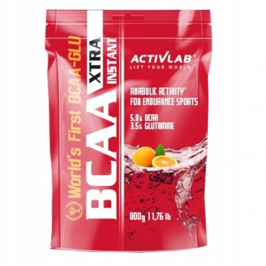 Аминокислота BCAA для спорта Activlab BCAA Xtra Instant +L-Glutamine 800 g /80 servings/ Orange Аминокислота BCAA для спорта Activlab BCAA Xtra Instant +L-Glutamine 800 g /80 servings/ Orange