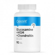 Хондропротектор (для спорта) OstroVit Glucosamine + Msm + Chondroitin 90 Tabs Хондропротектор (для спорта) OstroVit Glucosamine + Msm + Chondroitin 90 Tabs