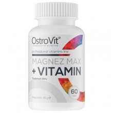 Микроэлемент Магний для спорта OstroVit Magnez Max + Vitamin 60 Tabs