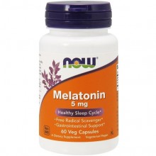 Мелатонин для сна NOW Foods Melatonin 5 mg 60 Veg Caps