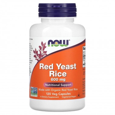 Красный рис NOW Foods Red Yeast Rice 600 mg 120 Veg Caps