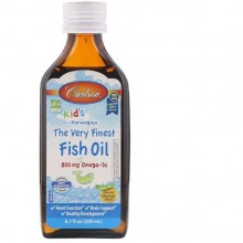 Омега 3 Carlson Labs Kid's The Very Finest Fish Oil 6.7 fl oz 200 ml Natural Orange Flavor