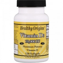 Витамин D Healthy Origins Vitamin D3 10000 IU 120 Softgels