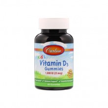 Витамин D Carlson Labs Kid's Vitamin D3 Gummies 1000 IU 60 Gummies Natural Fruit Flavors Витамин D Carlson Labs Kid's Vitamin D3 Gummies 1000 IU 60 Gummies Natural Fruit Flavors