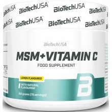 Хондропротектор (для спорта) BioTechUSA MSM + Vitamin C 150 g /75 servings/ Lemon