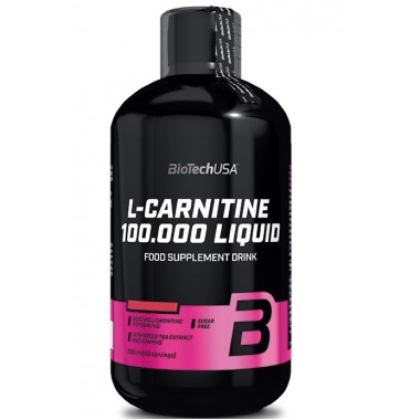 Жиросжигатель для спорта BioTechUSA L-Carnitine 100.000 Liquid 500 ml /50 servings/ Apple