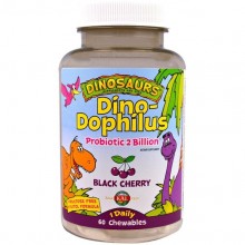Пробиотик KAL Dino-Dophilus 60 Chewables Black Cherry CAL-50200 Пробиотик KAL Dino-Dophilus 60 Chewables Black Cherry CAL-50200