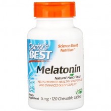 Мелатонин для сна Doctor's Best Melatonin 5 mg 120 Chewable Tabs Natural Mint Flavor DRB-00407