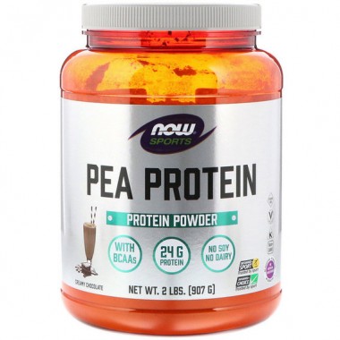 Протеин NOW Foods Pea Protein 907 g /20 servings/ Creamy Chocolate