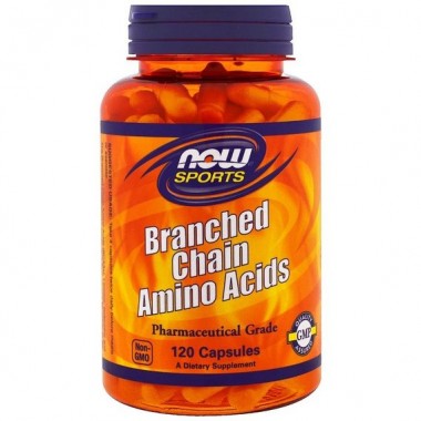 Аминокислота BCAA NOW Foods Sports, Branched Chain Amino Acids 120 Caps NF0053
