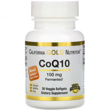 Коэнзим California Gold Nutrition CoQ10 100 mg 30 Veg Softgels CGN00943