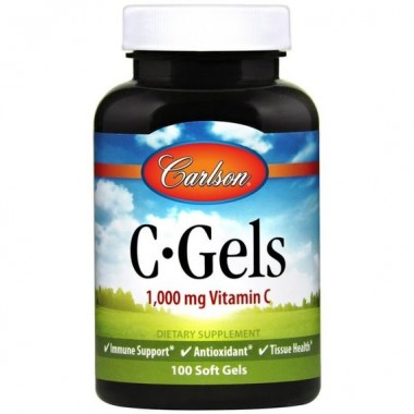 Витамин C Carlson Labs C-Gel Vitamin C 1000 mg 100 Caps CAR-03001
