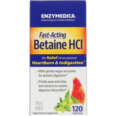 Бетаина гидрохлорид Enzymedica Betaine HCL 120 Caps ENZ-10081