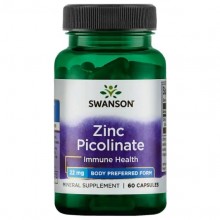 Микроэлемент Цинк Swanson Zinc Picolinate Body Preferred Form 22 mg 60 Caps SWA-11113