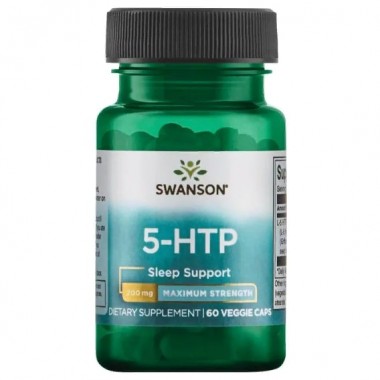 Триптофан Swanson 5-HTP Maximum Strength 200 mg 60 Veg Caps SWA-02963