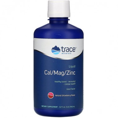 Мультиминеральный комплекс Trace Minerals Liquid Cal/Mag/Zinc, 32 fl oz 946 ml Natural Strawberry Flavor TMR-00230 Мультиминеральный комплекс Trace Minerals Liquid Cal/Mag/Zinc, 32 fl oz 946 ml Natural Strawberry Flavor TMR-00230
