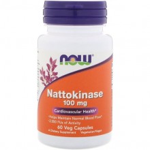 Комплекс для профилактики давления и кровообращения NOW Foods Nattokinase 100 mg 60 Veg Caps NOW-03140