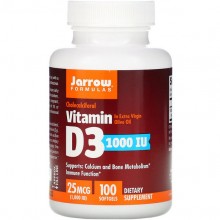 Витамин D Jarrow Formulas Vitamin D3 1000 IU 100 Softgels JRW30003 Витамин D Jarrow Formulas Vitamin D3 1000 IU 100 Softgels JRW30003