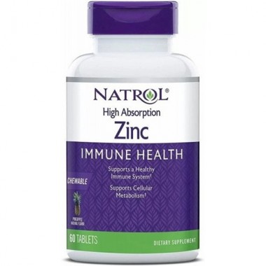 Микроэлемент Цинк Natrol High Absorption Zinc Chew 60 Tabs