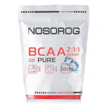 Аминокислота BCAA для спорта Nosorog Nutrition BCAA 2:1:1 200 g /36 servings/ Pure