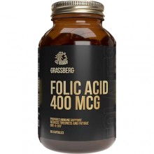 Фолиевая кислота Grassberg Folic Acid 400 mcg 60 Caps Фолиевая кислота Grassberg Folic Acid 400 mcg 60 Caps