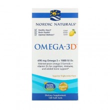 Омега 3 Nordic Naturals Omega-3D 1000 mg 120 Soft Gels Great Lemon taste Омега 3 Nordic Naturals Omega-3D 1000 mg 120 Soft Gels Great Lemon taste