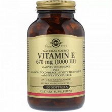 Витамин E Solgar Vitamin E 1000 IU 670 mg 100 Softgels Витамин E Solgar Vitamin E 1000 IU 670 mg 100 Softgels