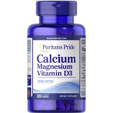 Микроэлемент Кальций Puritan's Pride Calcium Magnesium with Vitamin D 120 Caplets
