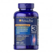 Препарат для суставов и связок Puritan's Pride Double Strength Glucosamine, Chondroitin & MSM 480 Caplets Препарат для суставов и связок Puritan's Pride Double Strength Glucosamine, Chondroitin & MSM 480 Caplets