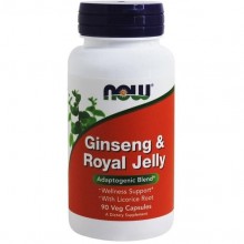 Комплекс для профилактики нервной системы NOW Foods Ginseng & Royal Jelly 90 Veg Caps