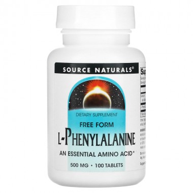 Фенилаланин Source Naturals L-Phenylalanine 500 mg 100 Tabs