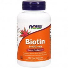 Биотин NOW Foods Biotin 5000 mcg 120 Veg Caps Биотин NOW Foods Biotin 5000 mcg 120 Veg Caps