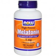 Мелатонин для сна NOW Foods Melatonin 5 mg 180 Veg Caps