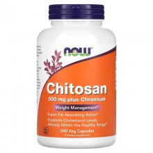 Хитозан NOW Foods Chitosan 500 mg Plus Chromium 240 Caps