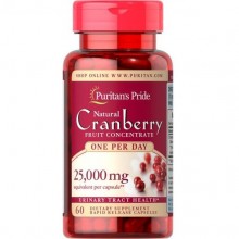 Клюква Puritan's Pride Cranberry Friut Concentrate 25000 mg One per Day 60 Caps Клюква Puritan's Pride Cranberry Friut Concentrate 25000 mg One per Day 60 Caps