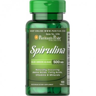 Спирулина Puritan's Pride Spirulina 500 mg 100 Tabs