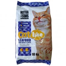 NutraFiveStars Кэт Лай Сифуд Catlike SEAFOOD (фиолетовый) Сухой корм для взрослых кошек. С креветкой,курицей,рыбой, рисом.10 кг NutraFiveStars Кэт Лай Сифуд Catlike SEAFOOD (фиолетовый) Сухой корм для взрослых кошек. С креветкой,курицей,рыбой, рисом.10 кг