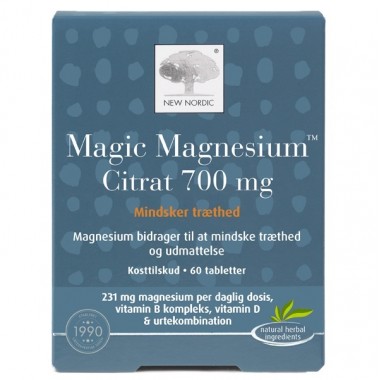 Микроэлемент Магний New Nordic Magic Magnesium Citrat 700 mg 60 Tabs