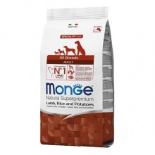 Сухой корм для собак Monge Dog All breeds Adult ягненок, рис и картофель 2,5 Кг
