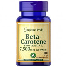 Витамин A Puritan's Pride Beta-Carotene 25,000 IU 100 Softgels