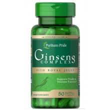 Комплекс для профилактики нервной системы Puritan's Pride Ginseng Complex with Royal Jelly 50 Caps