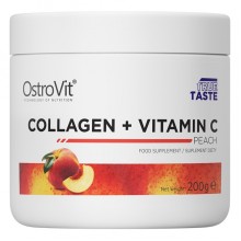 Хондропротектор (для спорта) OstroVit Collagen And Vitamin C 200 g /20 servings/ Peach