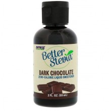 Заменитель сахара NOW Foods Better Stevia, Zero-Calorie Liquid Sweetener, 2 fl oz 59 ml Dark Chocolate