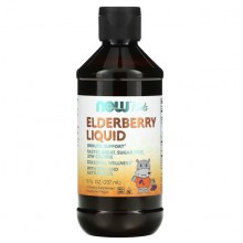 Ягоды черной бузины NOW Foods Elderberry Liquid for Kids 237 ml /23 servings/