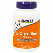 Цитруллин NOW Foods L-Citrulline 750 mg 90 Veg Caps