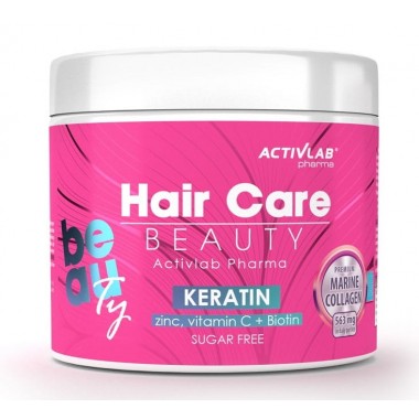 Витаминно-минеральный комплекс для спорта Activlab Pharma Hair Care Beauty (5g collagen marine, vitamin C, zinc, biotyna, keratine,selen) 200 g /27 servings/
