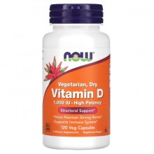 Витамин D NOW Foods Vegetarian Dry Vitamin D 1000 IU 120 Veg Caps
