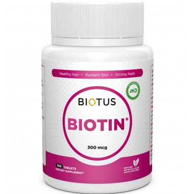 Биотин Biotus Biotin 300 mcg 100 Tabs BIO-530296